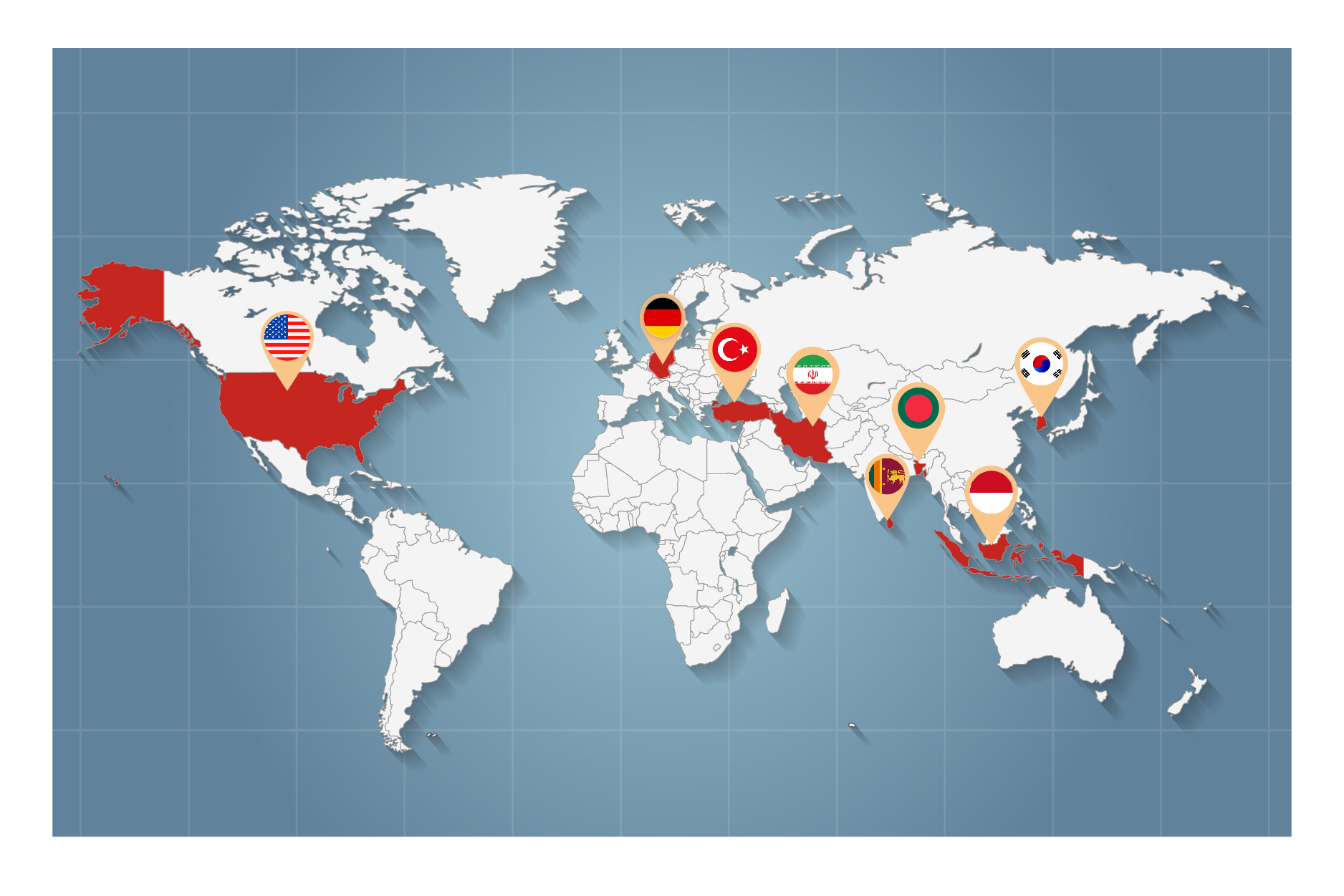 Bull Agro Global Distribution Map